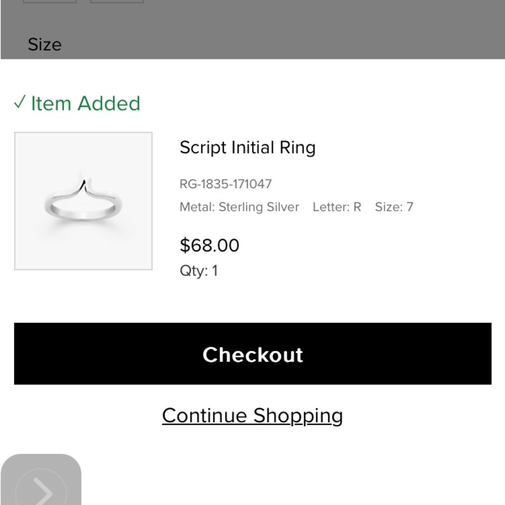 Sterling Silver Unisex Script Initial “R” Ring, S… - image 7